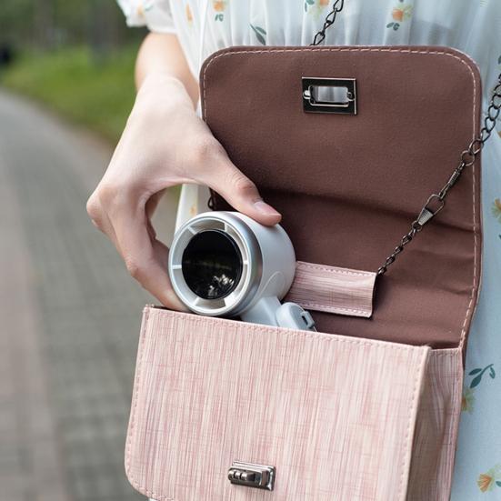 Personal Cooling Fan Digital Display Strong Airflow Low Noise Hand-held Folding High-speed Turbo Fan Hanging Neck Fan