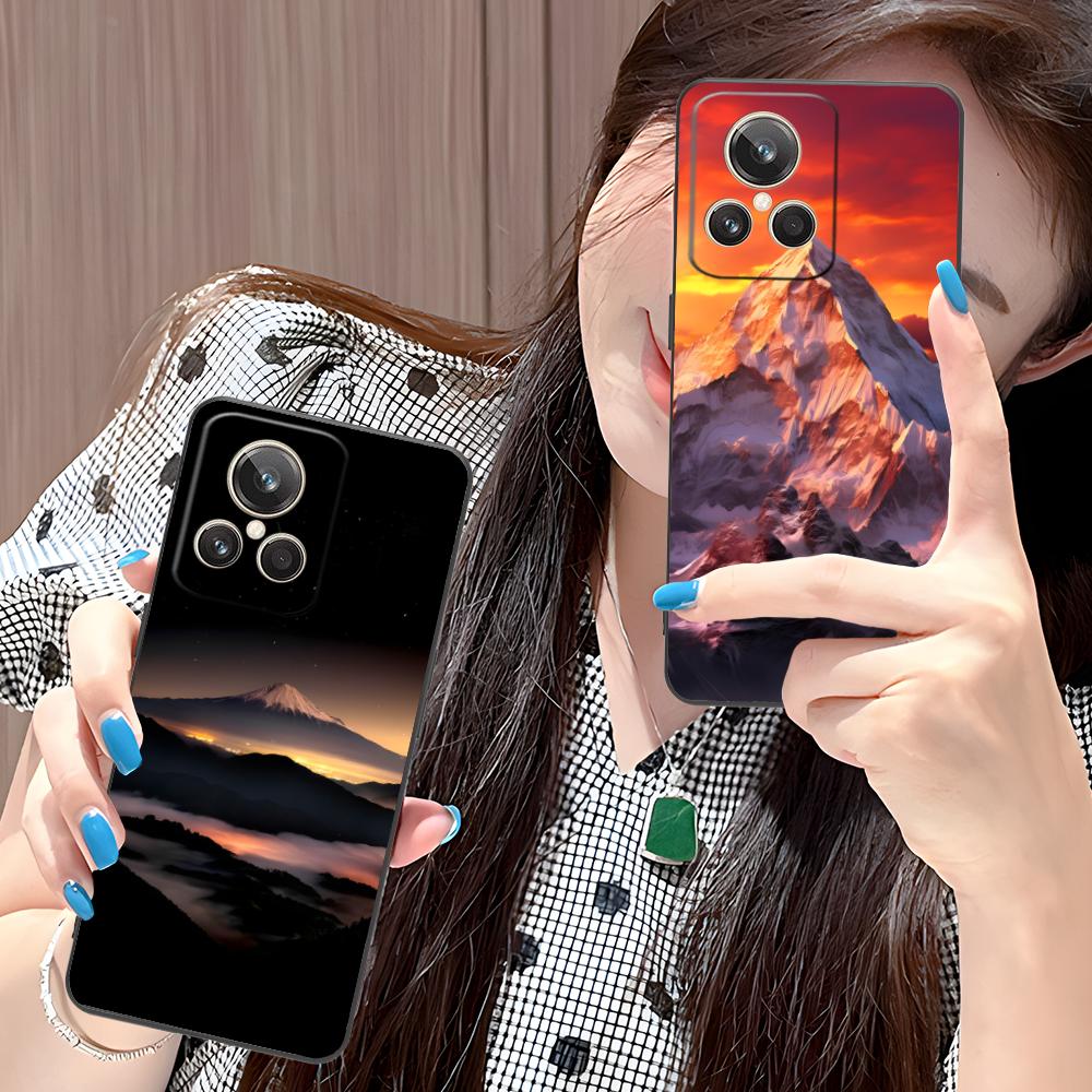 Mountain Forest Mobile Phone Case for Realme 15 14 13 12 11 10 9 Pro Plus T i Lite 5G Colorful Printing Cover Pretty Cellphones