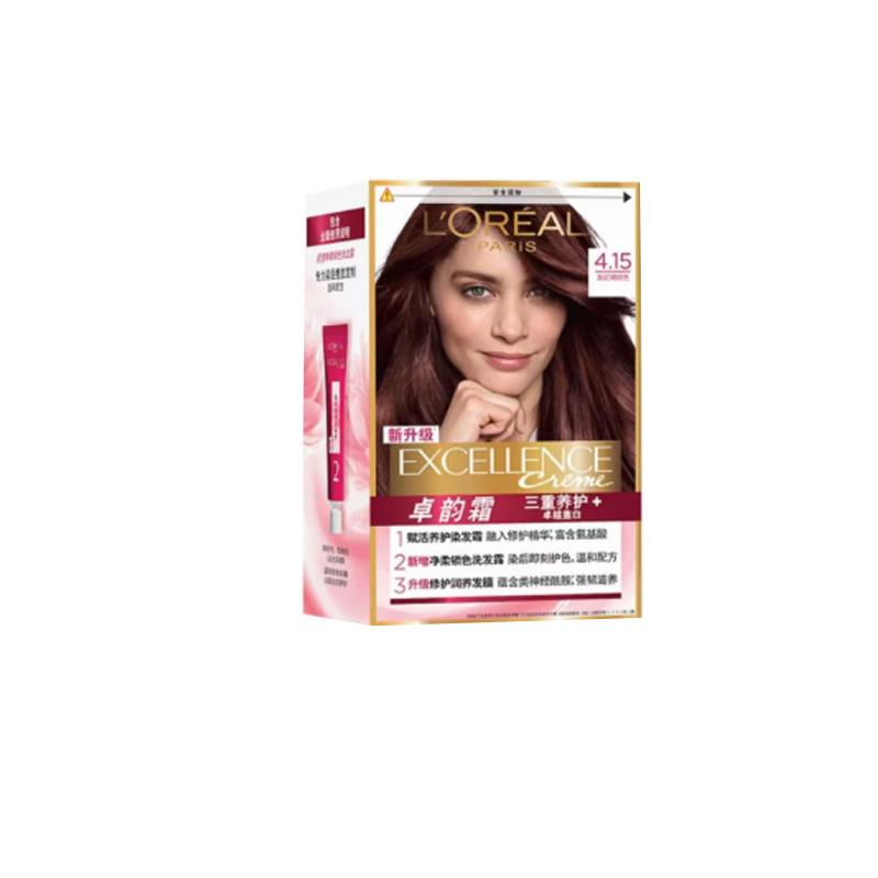 Loreal Paris Color Natural Shine Zhuoyun Cream Revitalizing Hair Dye-4.15-Gray Reddish Brown