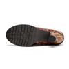 Johnature Rýt Spliced ​​Fashion High Heels Dámské z pravé kůže s kulatou špičkou Všestranné lodičky