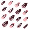 Ladybug Red French Tip Polka Dot Almond False Nails