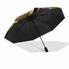 Rapunzel Compact Travel Automatic Umbrella with 8-Rib Lightweight Durable Everyday Carry Umbrella Vibrant Pattern Umbrella