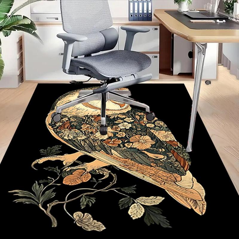 1pc owl floral Carpet Anti Slip Polyester Floor Mat for office.Bedroom