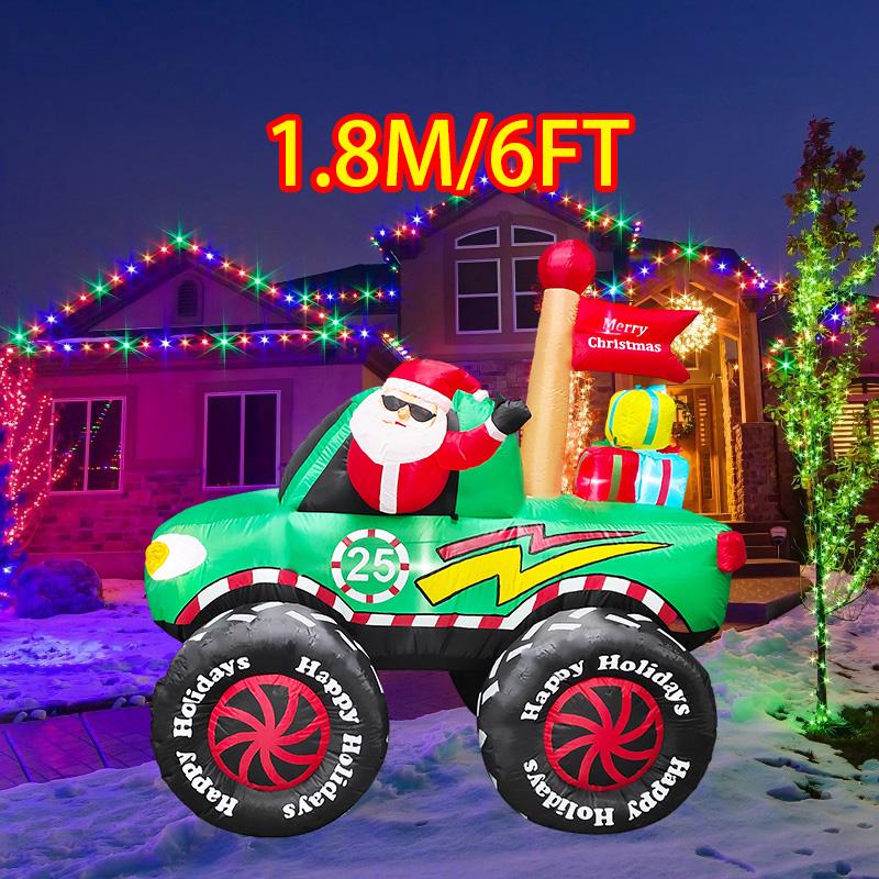 Christmas Decorations Inflatable Model Built-in LED Lights Inflated Toys Ornament Xmas Party New Year Garden Yard Outdoor Decor