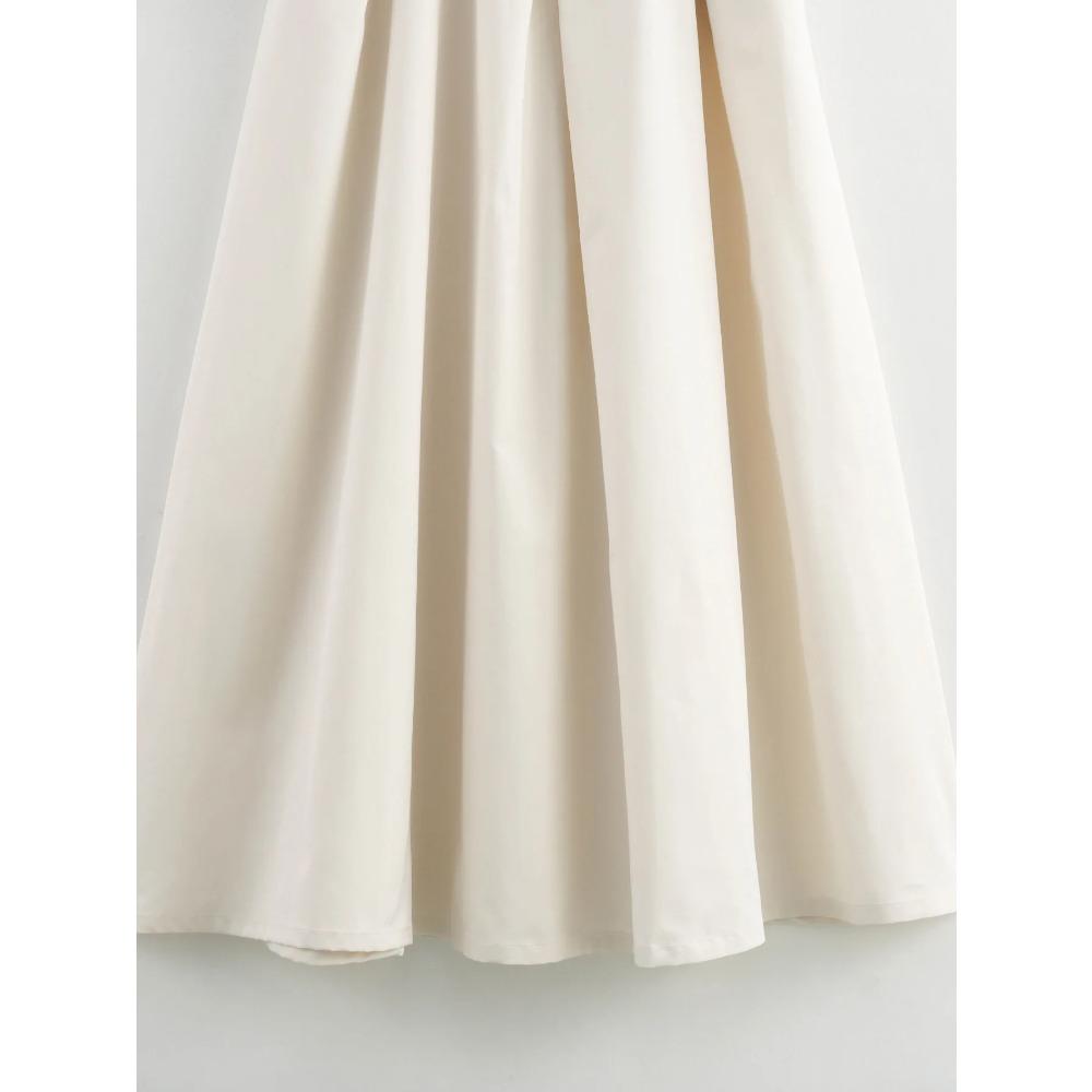 Sleeveless SpliAed Zipper Maxi Dress Women Elegant High Waist Slim Pleated Long Dresses OffiAe Lady Street Robes Female