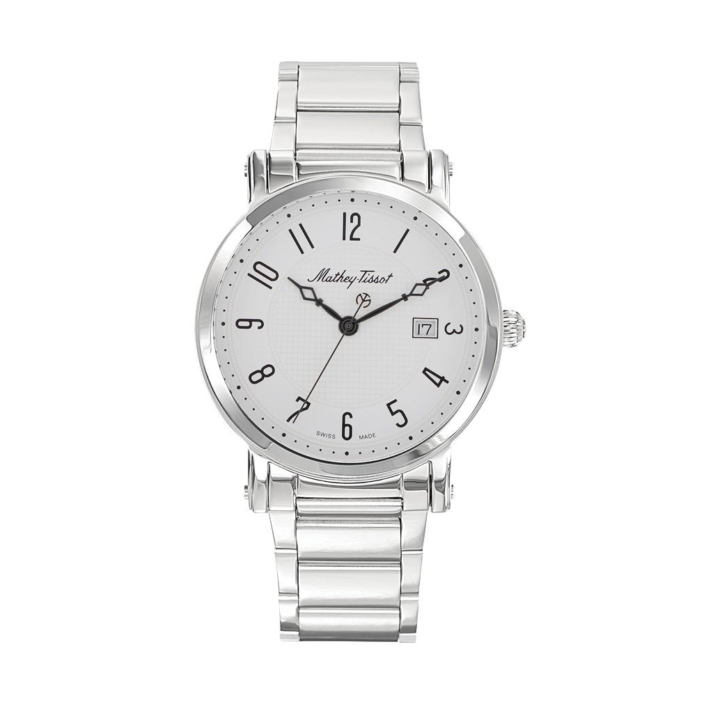 

Mathey-Tissot City Металлические Кварцевые мужские часы из нержавеющей стали с белым циферблатом HB611251MAG белый