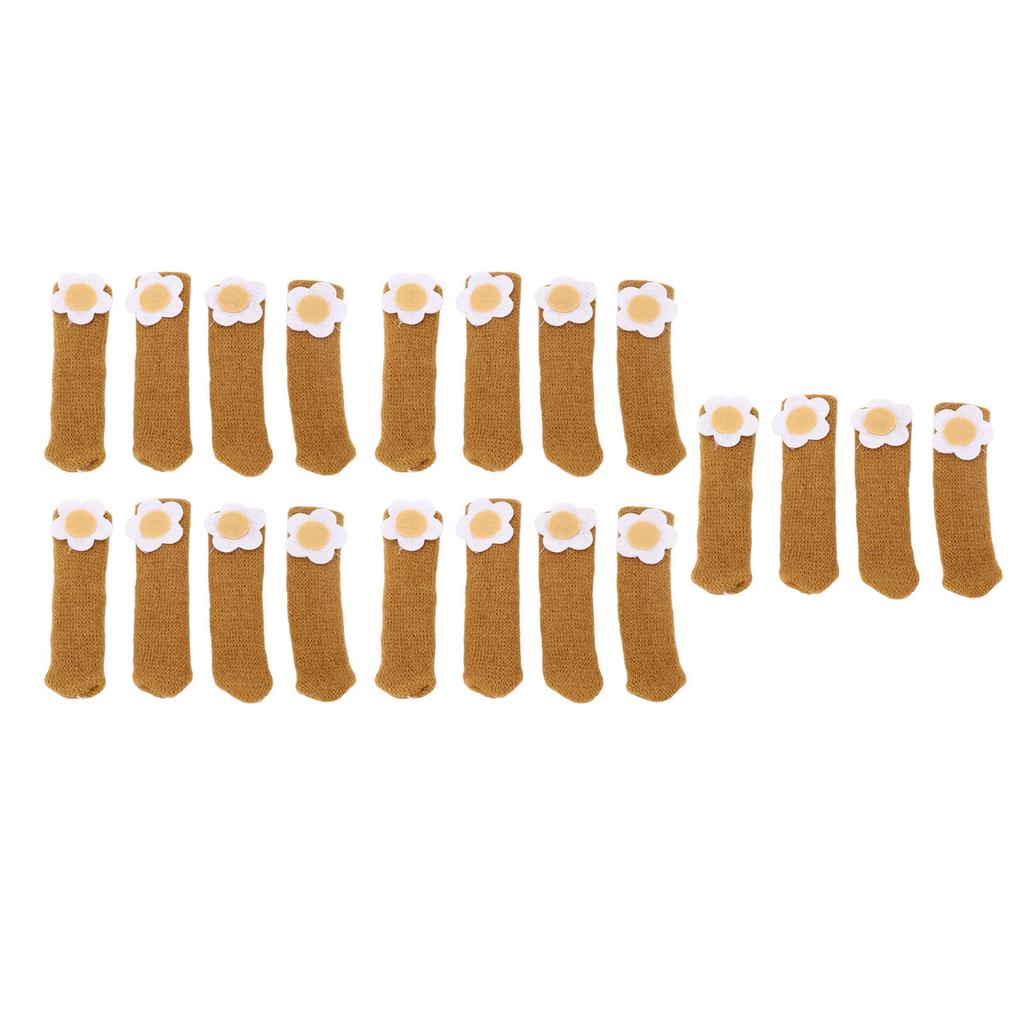 20 PCS Chair Leg Floor Protectors Thicken Table Feet Covers High Elastic Chair Leg Covers Furniture Caps Set for