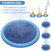 Dog Splash Pad Toy Thick Sprinkler Pool Anti-Slip Outdoor Summer Sprinkler Water Toy for Backyard Fountain Play Mat for Children