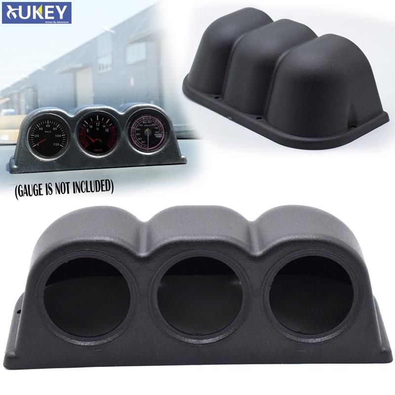Supporto per Pod Triplo Universale 52mm 2" a 3 Fori per Cruscotto Auto, Portastrumenti, Tazza Strumenti, Plastica ABS Nera, Accessori Auto