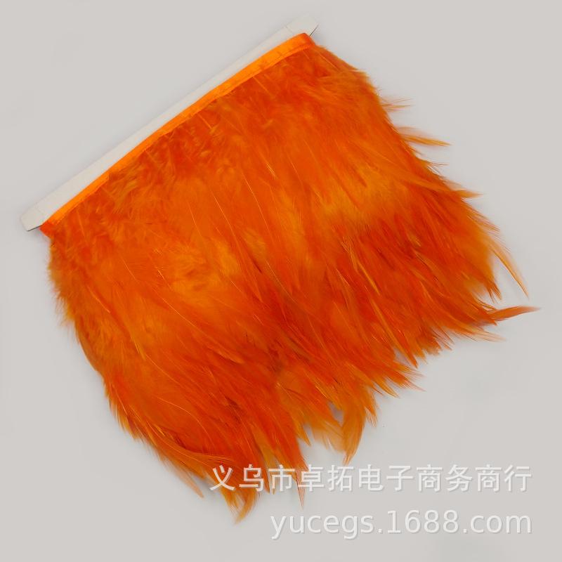 10 Meter 10-15CM 4-6inch Chicken Rooster Tail Feathers Trims Strip for Wedding Party Clothing Rooster Feather Trim
