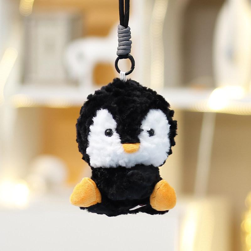 Soft Plush Penguin Plushie With Keychain Car Ornament For Kids Girls