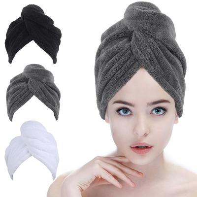 FASHION Hair Towel Wrap Super Absorbent Microfiber Coral Velvet Hair Drying Towel Quick Dry Hair Turban