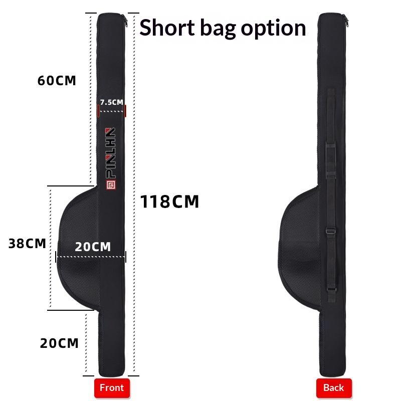 Portable Fishing Rod Bag with Adjustable Shoulder Strap 118/128cm Durable Fishing Pole Reel Storage Case for Outdoor Fishing Trips
