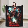 Terrifier Decke Film Kunst Der Clown Camping Flanell Bettwäsche Überwürfe Für Heimdekor Weich Warm Benutzerdefinierte Qualität Tagesdecke Geschenk