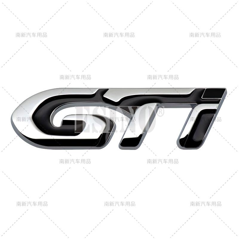 Car GT Line 3D Metal Chrome Zinc Alloy Emblem Car Badge Body Fender Adhesive Emblem for Peugeot GT RCZ 308 508 3008 5008