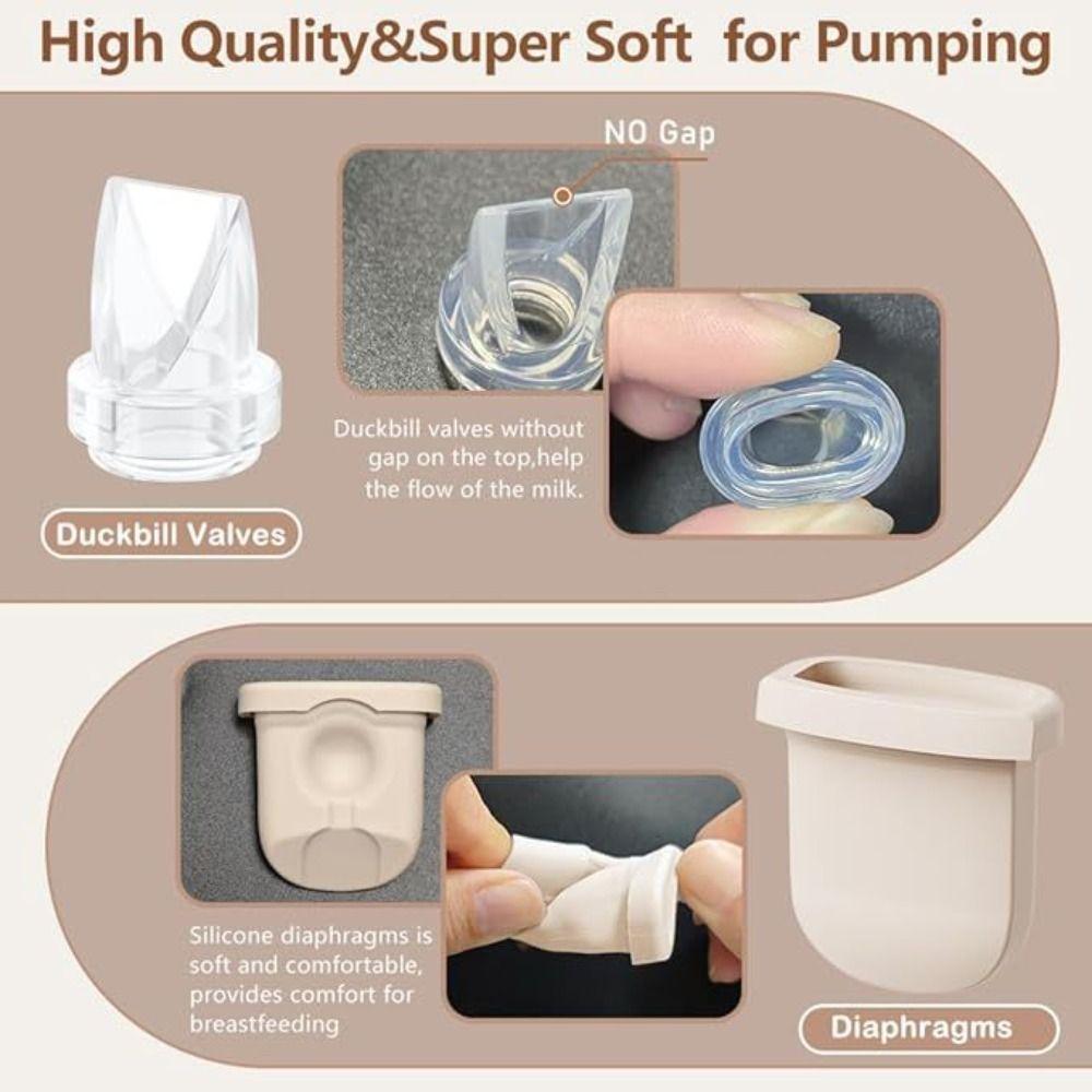 Silicone Diaphragms Compatible Replacement Kit BPA Free Breast Pump Parts  Travel