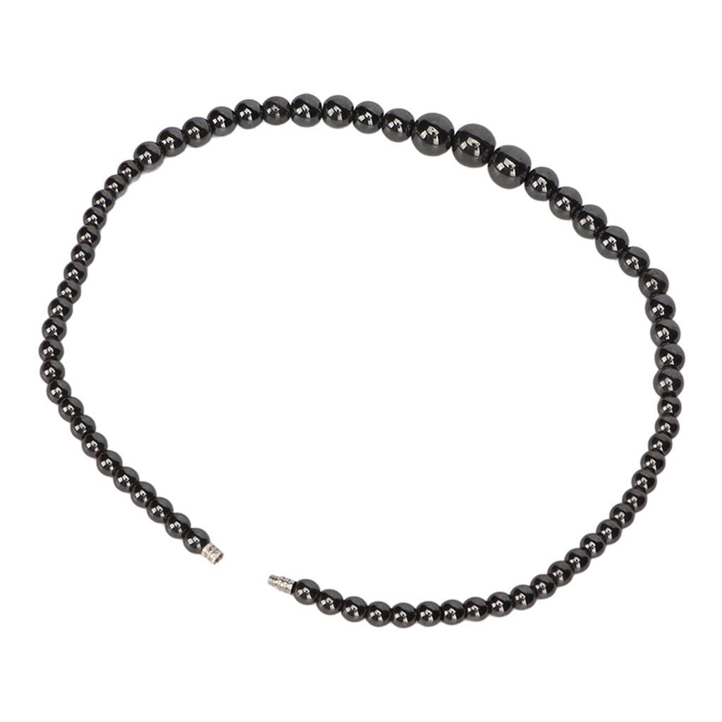 Terahertz Beaded Necklace Men Women Fashionable Purify Fatigue Relief Energy Stone Necklace for Work
