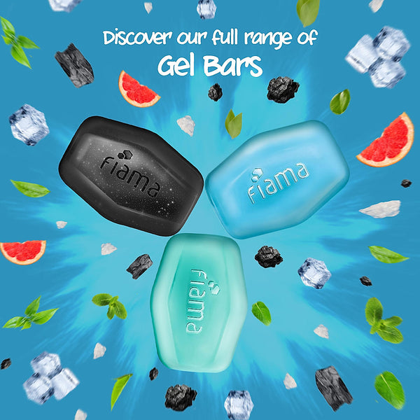 Fiama Men Refreshing Pulse Gel Bar Soap 125g X 4 Pack With Sea Minerals For Fresh Moisturised Skin And Long Lasting Invigorating Fragrance