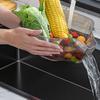 Plastic Draining Bowl Storage Vegetable Fruit Washing Rice Washing Basket  for Household