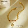 GEMCHIC Women's 18K Gold Plated Stainless Steel Natural Stone Freshwater Pearl Design Geometric Handmade Bracelet