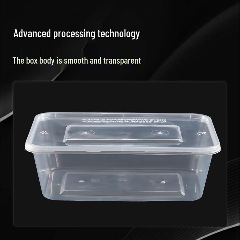 750ml Disposable Rectangular Meal Prep Containers