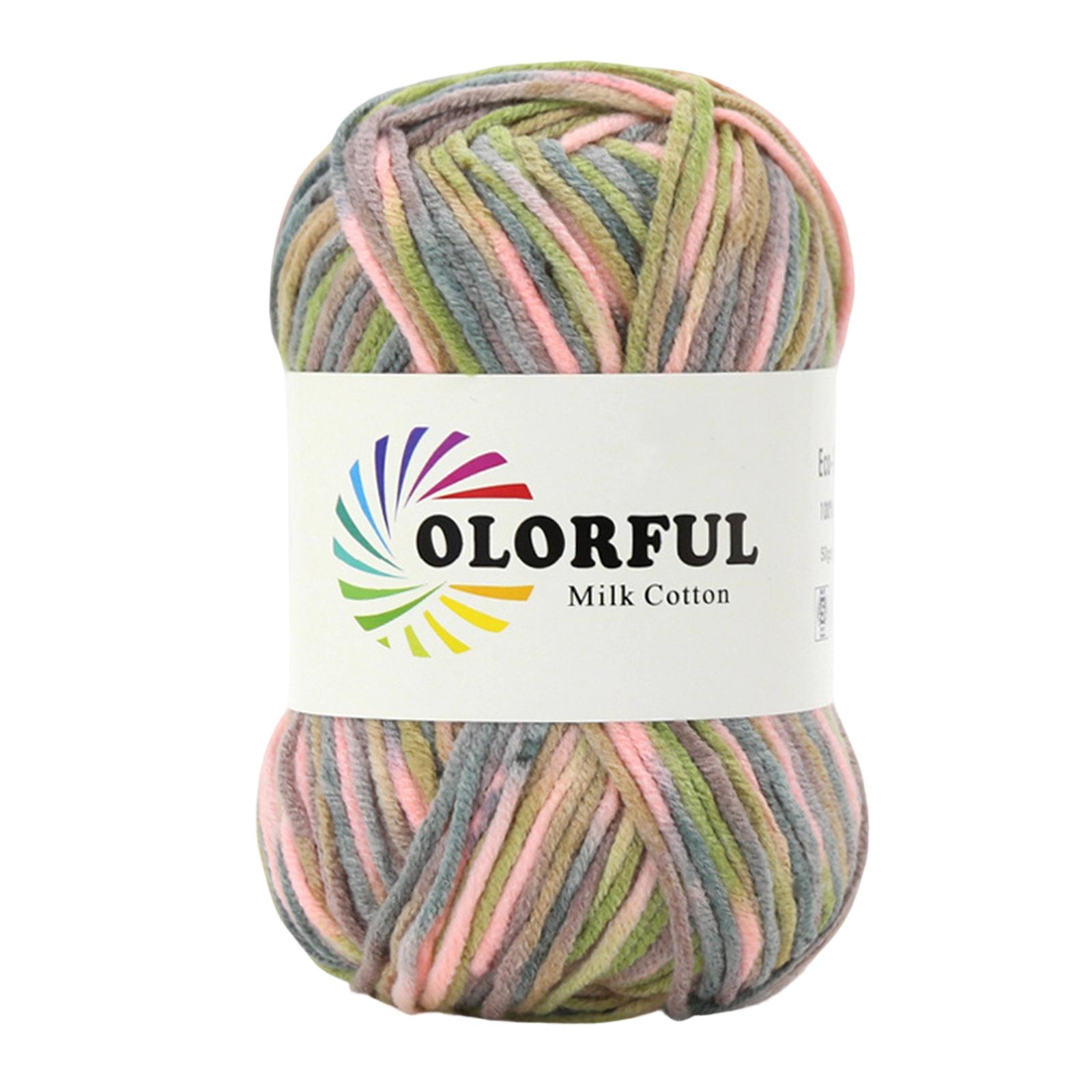 

Colorful Hand Knitting 50g Knitting Crochet Milk Soft Baby Cotton Wool Yarn One Size