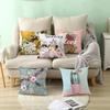 Ins Plant Flower Pillow Digital Printing Car Sofa Cushion Cover Shopee Home Soft Furnishings