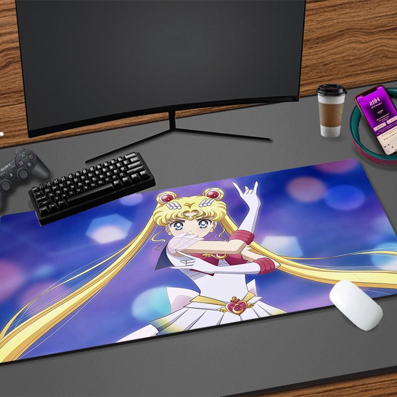 Mouse Pad Sailor Moon Gamers Decoracion Gamer Desk Mat Mousepad New Gaming Accessories Varmilo Rug Mouse Pads Keyboard Carpet