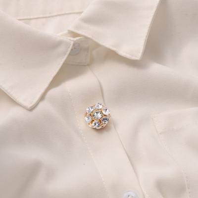 5Pcs Rhinestone Button Covers Detachable Shirt Button Clips Fancy Buttons Dress Cufflinks