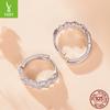 Zircon Inlaid Sparkle Harvest Wheat Ear Buckle Autumn Premium Sense S925 Sterling Silver Earrings Earrings