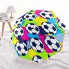 Soccer Ball Pattern Automatic Folding Umbrella  Simple Eight Rib Design, Bright Color Pattern, Durable Iron Frame, Ideal for Travel and Outd