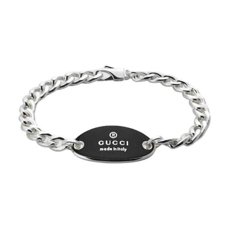 Gucci Pattern Design 925 Silver Enamel Bracelet Unisex bracelet 797043J84108163