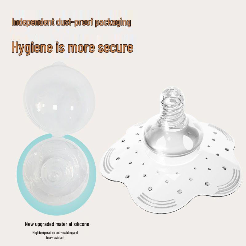 Silicone Nipple-Style Breast Pads: Anti-Leak Nursing Shells with Soft, Portable Nipple Protection.