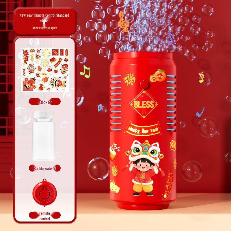 Remote-Control Festival Fireworks Bubble Machine with Light & Sound - New Year & Wedding Toy