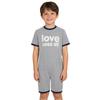Mono Adaptativo para Niños con Necesidades Especiales Antidesgarro Trasero Cremallera Invisible Manga Corta Estampado de Letras Ribete de Contraste Mono para Niños Niñas
