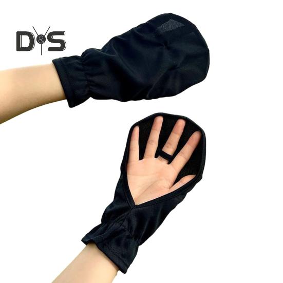 

Солнцезащитные перчатки, дышащие, охлаждающие, без пальцев, перчатки из ледяного шелка, уличные солнцезащитные перчатки для рук для женщин, мужчин, вождения, велоспорта чёрный