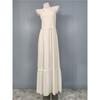 Export Single Fashion Vacation Summer Sexy Suspenders Minimalist White Silm Slim Looking Wide Hem Flowy Fairy Dress