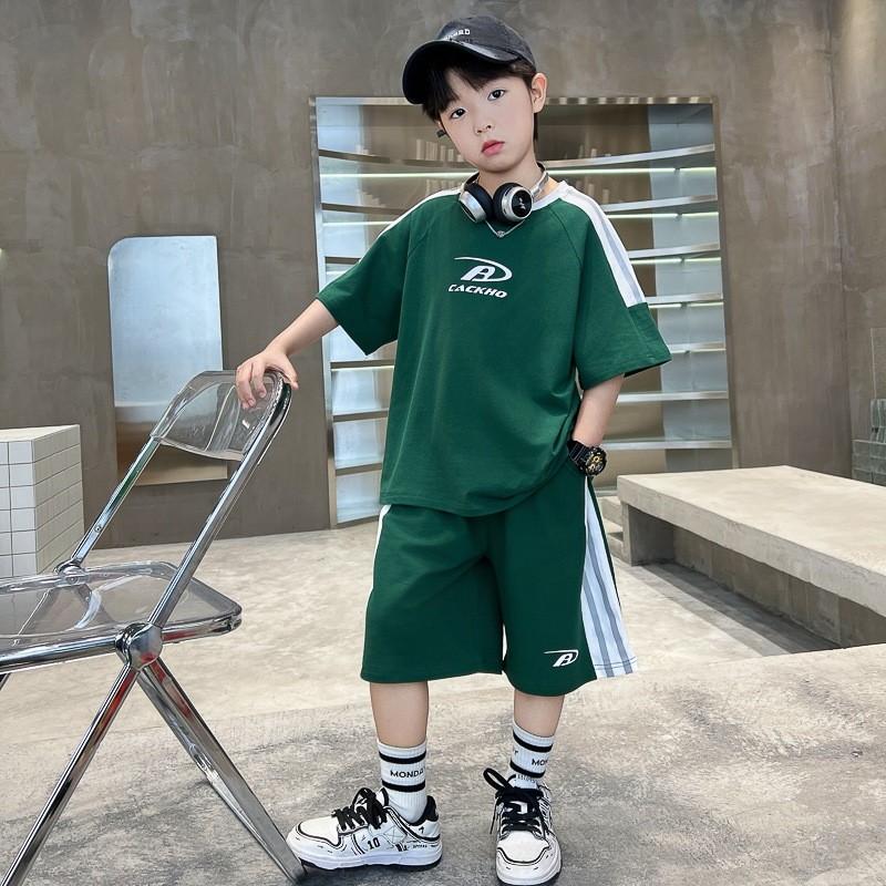 Летний комплект для мальчика повседневная спортивная одежда 140