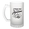 Verre À Bière - PLANETEE - J’peux Pas J’ai Alpinisme (minimaliste) - 470 Ml - Verre Trempé Givré - Motif Sublimation