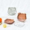 Cute Bear Snack Plate Able Bone Spitting Plate Multifunctional Anti Falling Food-Gradefruit Dry Plate Kitchen Tableware