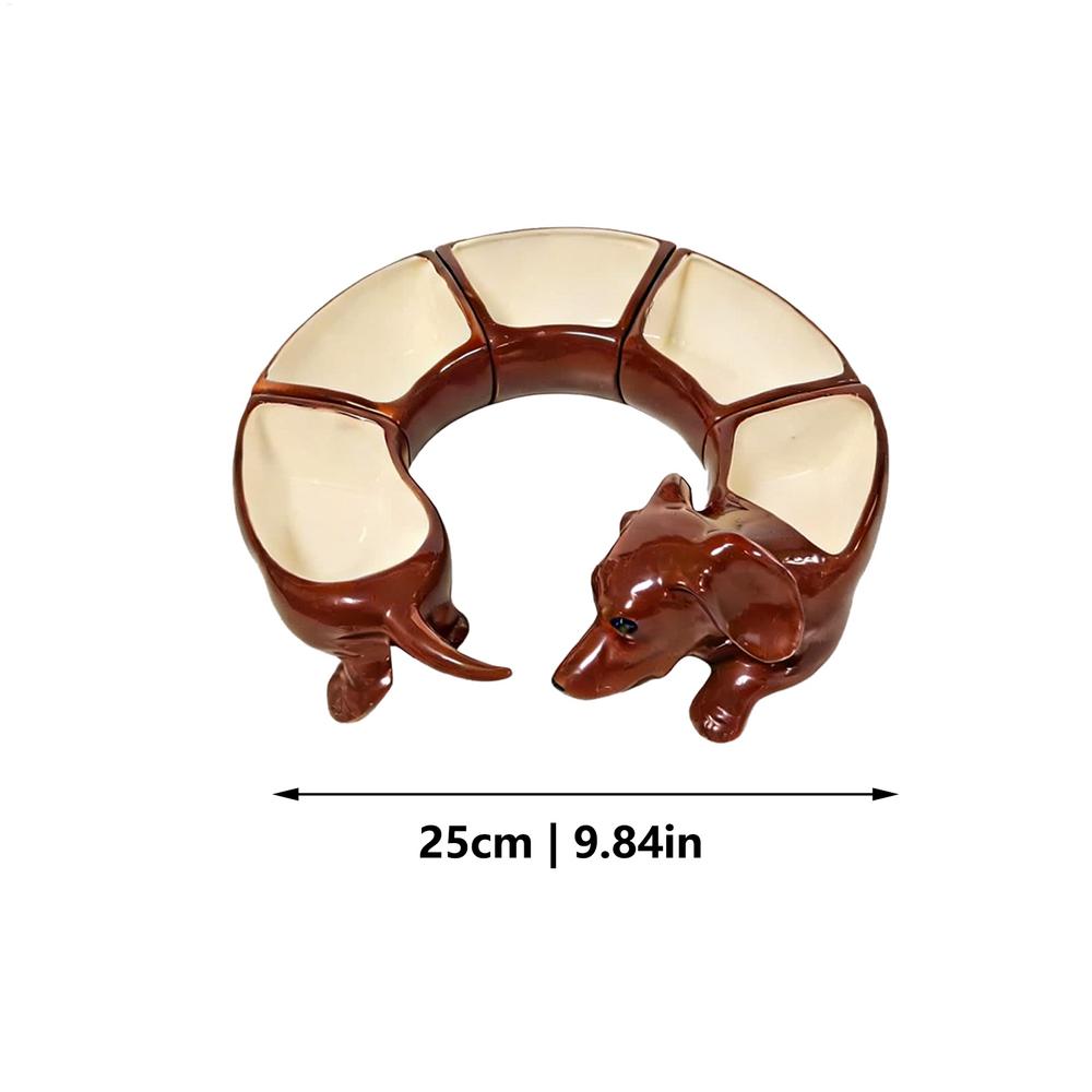 

Dachshund Design Divided Tray Resin 5 Compartment Serving Tray Snacks Plate Can Be Freely Combined Dachshund Tray For Kitchen