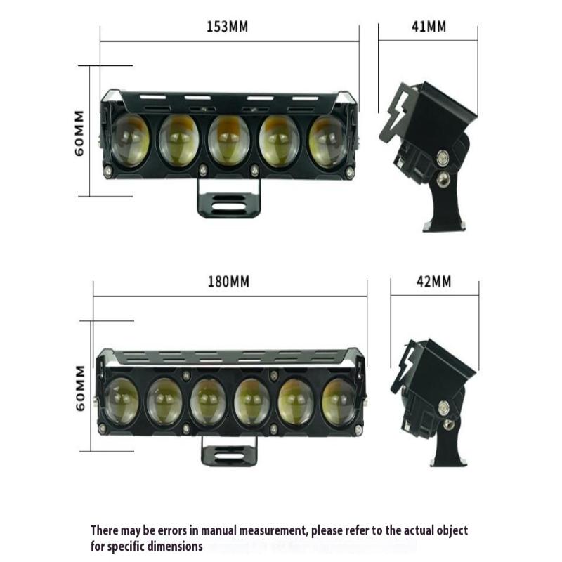 Motorcycle Led Spot Light Dual Color Hi/Low Beam Fog Lamps For Car Trucks Suv Utv Mini Lens Headlight Driving Light