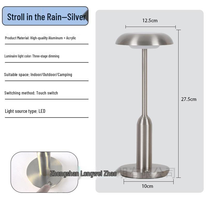 European Style LED Rechargeable Table Lamp - Decorative Night Light for Restaurant & Speakeasy Bars