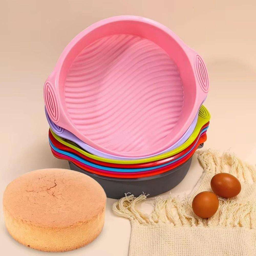 Creative Round Silicone Mold DIY Silicone Baking Pan Food Grade Muffin Cake Mold Baking Tool