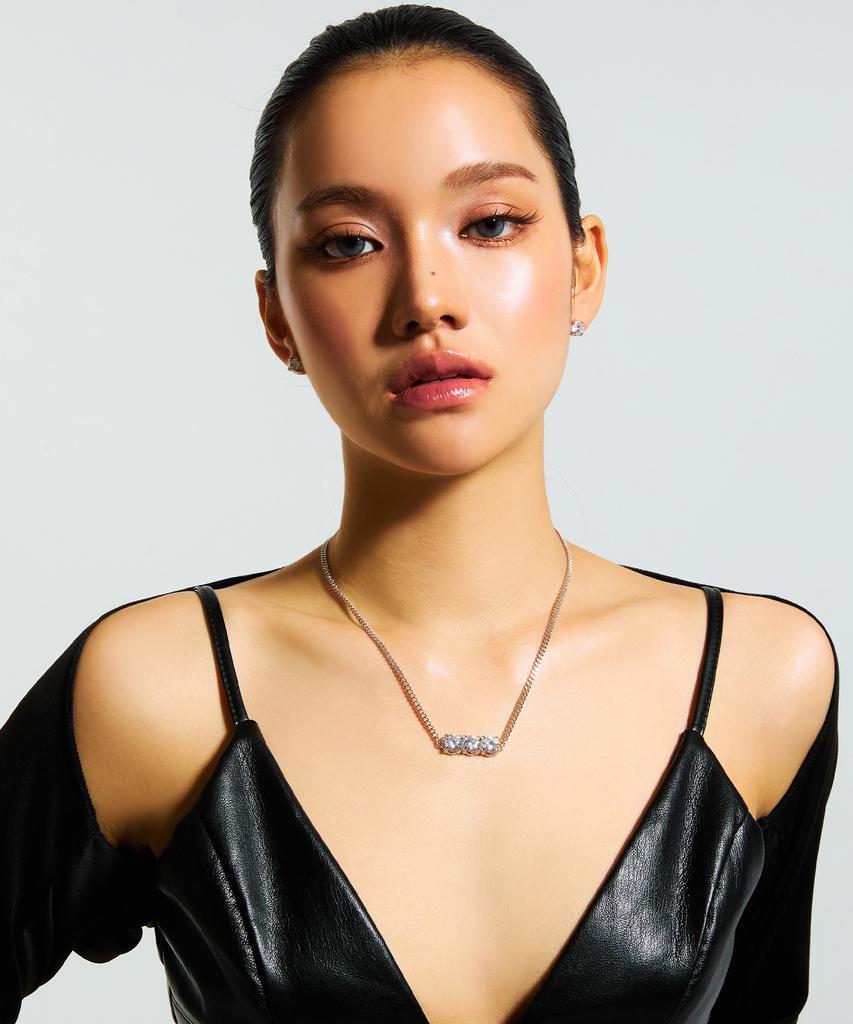Nimbus Triple Helix Cubic Chain Necklace (8Mm)