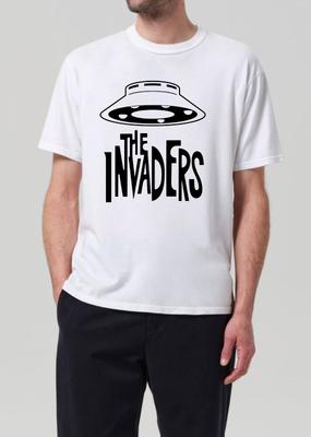 Sci-fi Fiction T-shirt Spaceship Invaders Alien Invasion Top New Men's Gift Tee