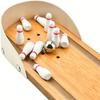 Desktop Mini Bowling Game Set High End Wooden Small Safe Innovative Desktop Toy Parent Child Interactive Fun Game Plaything