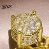 Women Stud Earrings 1 Pair Square Rhinestone Wedding Ear Studs