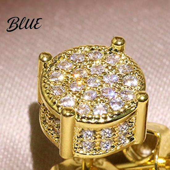 Women Stud Earrings 1 Pair Square Rhinestone Wedding Ear Studs