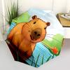 1pc Capybara, Nature Automatic Umbrella - Stylish, Durable, with 8-Rib Manual Open Design, Elegant Black Handleyy250920208